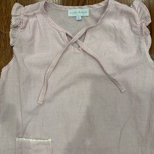 Marie Chantal Striped Dress-Flutter Sleeve EUC